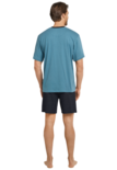 Schiesser Shortama Turquoise Navy 161114 | 18872