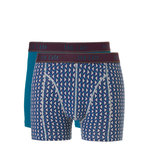 Ten Cate Men Fine Shorts 2-Pack Petrol Petrolprint 30884 | 21249