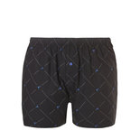 Ten Cate Men Woven Shorts Wyber Blue + Check Lines Black 30232 | 19122