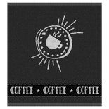 DDDDD Keukendoek Hello Coffee Anthracite 18061