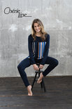 Cherie Line Pyjama Modern Stripe Blue 0571202P | 22996