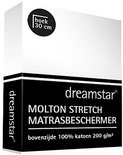 Dreamstar Molton Stretch Hoeslaken - Matrasdikte tot 30 cm Wit 20242