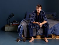 Pastunette For Men Fleece Badjas Blauw 73202-640-0 | 22944