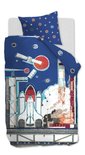 Beddinghouse Kids Dekbedovertrek Rocket Ship Blue 22278