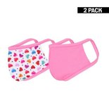 Beeren Mondkapjes Girls Combi 1 Hearts/Pink | 22901