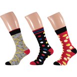 Apollo Heren Sokken 3-Pack Grijs / Rood 22911