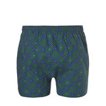Ten Cate Men Woven Shorts Diamond Blue + Check Green 30232 | 19123