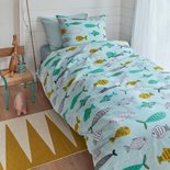 Beddinghouse Kids Dekbedovertrek Fishy Mint green 16985
