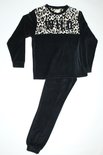 Lunatex Velours Meisjes Pyjama Zwart 9855T | 23368