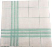 Linolux Linnen Glazendoek Wit/Groen 23920