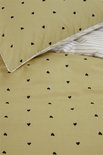 VT Wonen Dekbedovertrek Striped Heart Yellow 24188
