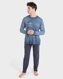 Massana Heren Pyjama Donkerblauw P701318 | 23330