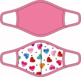Beeren Mondkapjes Girls Combi 1 Hearts/Pink | 22901