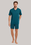Schiesser Heren Shortama Petrol 173662 | 24004