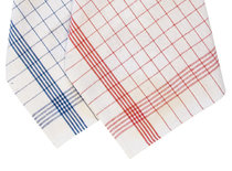 Linolux Linnen Glazendoek Wit/Rood 7495