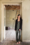 Pink Label Dames Pyjama Lounge Set Leopard Green W916 | 25245