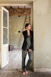 Pink Label Dames Pyjama Lounge Set Leopard Green W916 | 25245