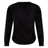 Charlie Choe Dames Velours Pullover Zwart F41159-38 | 25179