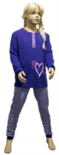 Lunatex Meisjes Pyjama Blauw/Roze 98086 | 24979