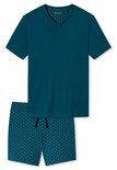 Schiesser Heren Shortama Petrol 173662 | 24004