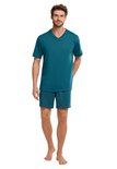 Schiesser Heren Shortama Petrol 173662 | 24004