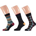 Apollo Heren Sokken 3-Pack Groen/Bordeaux 25456
