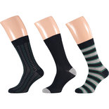 Apollo Heren Sokken 3-Pack Navy/Groen 25781
