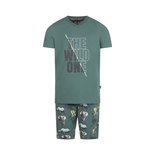 Charlie Choe Jongens Shortama Groen Dieren 26184
