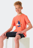 Schiesser Jongens Shortama Papaya 26176