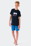 Schiesser Jongens Shortama Donkerblauw 26177