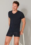 Schiesser Men Long Life Soft T-Shirt V-hals Blue Black 155630 | 15512