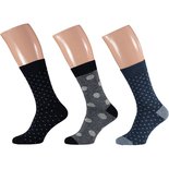 Apollo Heren Sokken 3-Pack Blauw/Grijs 25468