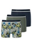 Schiesser Men 95/5 Shorts 3-Pack Blue Green 176899 | 25783