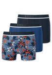 Schiesser Men 95/5 Shorts 3-Pack Blue Red 176899 | 25910