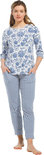 Pastunette DeLuxe Dames Pyjama Wit/Blauw 25221-310-2 | 25869