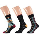 Apollo Heren Sokken 3-Pack Groen/Bordeaux 25456