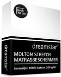 Dreamstar Molton Stretch Hoeslaken - Matrasdikte tot 30 cm Wit 20242
