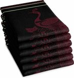 DDDDD Theedoek Peacock Black 21825