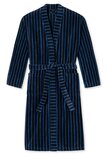 Schiesser Heren Badjas Dark Blue Stripe 142106 | 20369