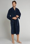Schiesser Heren Badjas Dark Blue Stripe 142106 | 20369