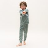 Charlie Choe Jongens Velours Pyjama Smokey Green U45069-42 | 27229