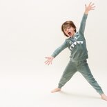 Charlie Choe Jongens Velours Pyjama Smokey Green U45069-42 | 27229