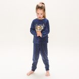 Charlie Choe Meisjes Velours Pyjama Navy U45015-41 | 27220