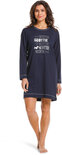 Rebelle Dames Nachthemd Scottie Dark Blue 11222-406-2 | 26957