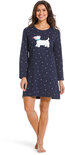 Rebelle Dames Nachthemd Scottie Dark Blue 11222-402-2 | 26956