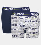 Sloggi Men Go Holiday Short 2-Pack Blue Light 10198168 | 26831