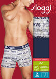 Sloggi Men Go Holiday Short 2-Pack Blue Light 10198168 | 26831