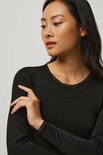 Ysabel Mora Dames Thermo Long Sleeve T-Shirt Black 70011 | 27332