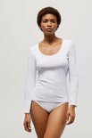 Ysabel Mora Dames Long Sleeve T-Shirt White 10077 | 27327