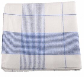 Linolux Half Linnen Glazendoek Wit/Blauw 23921